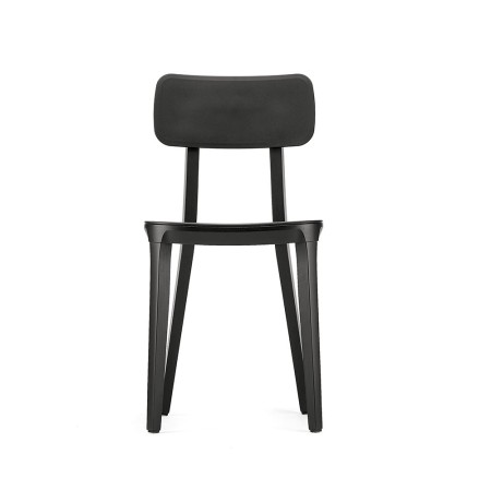 Chaise Porta Venezia avec pieds bois – design noir complet moderne