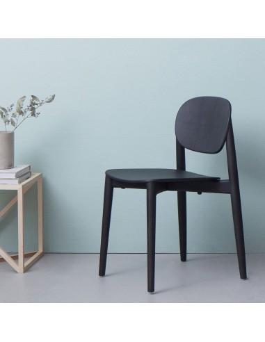 chaise harmo noir bureau design