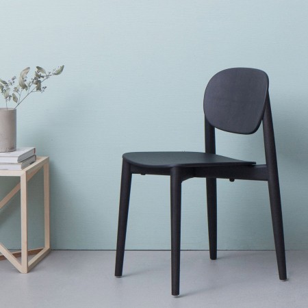 chaise harmo noir bureau design