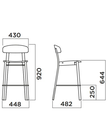 Tabouret pour bar – Feluca Pop