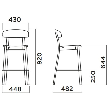Tabouret pour bar – Feluca Pop