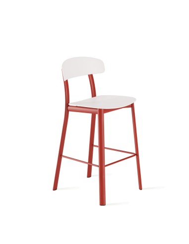 Feluca Pop : Tabouret moderne en métal et plastique, parfait pour la cuisine