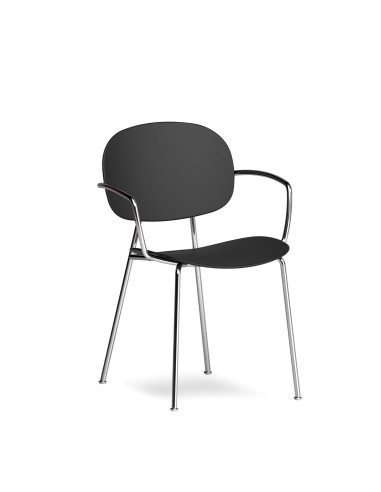 Chaise design Tondina Pop – Élégance minimaliste avec accoudoirs et structure en métal robuste