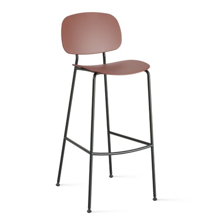 Tondina Pop – Tabouret de bar design avec assise en plastique et structure en métal, parfait pour un intérieur moderne