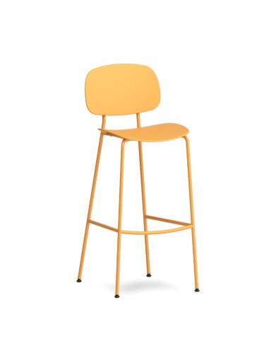 Tondina Pop – Tabouret de bar en plastique recyclé avec structure métal, parfait pour un espace tendance