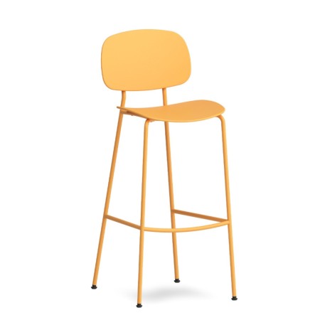 Tondina Pop – Tabouret de bar en plastique recyclé avec structure métal, parfait pour un espace tendance