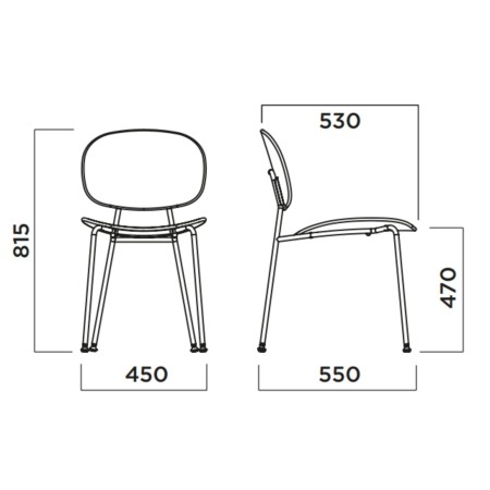 Chaise design Tondina – Matériaux nobles et lignes épurées pour un style à la fois sobre et contemporain