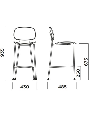 Tabouret Tondina – Mélange raffiné de bois naturel et tissu doux, parfait pour un îlot central ou un coin repas