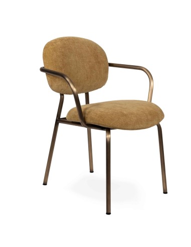 Tondina Fat – Chaise rembourrée avec accoudoirs, revêtement tissu et confort généreux pour un usage prolongé