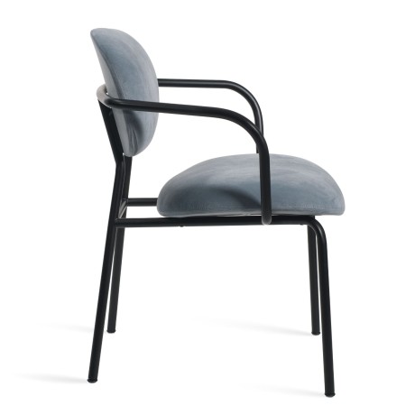 Chaise Tondina Fat – Assise généreusement rembourrée avec accoudoirs, idéale pour bureaux ou salles d’attente haut de gamme