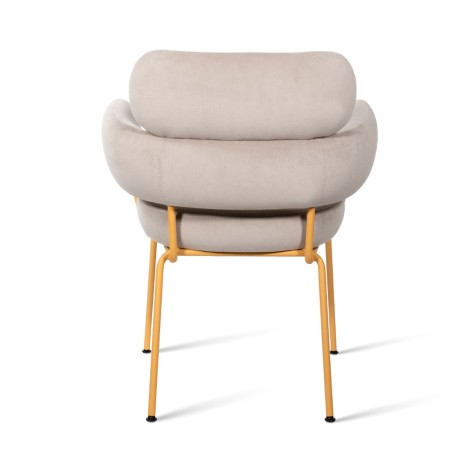 Takumi – Chaise confortable avec accoudoirs et tissu doux, idéale pour les moments de pause ou de réunion