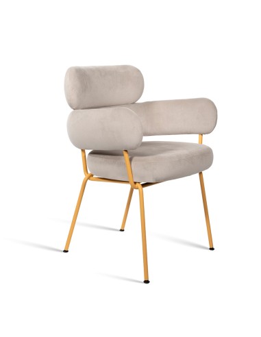 Takumi – Chaise en tissu avec accoudoirs, alliant confort et élégance pour un usage quotidien