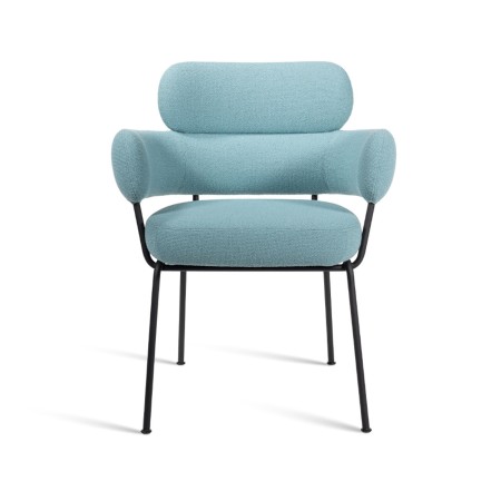 Chaise design Takumi – Accoudoirs intégrés et tissu de qualité pour un style sobre et raffiné