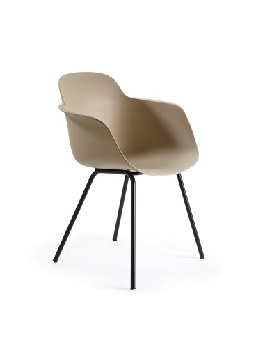 Sicla – Chaise avec coque en plastique et pieds en métal, parfaite pour un intérieur moderne et fonctionnel