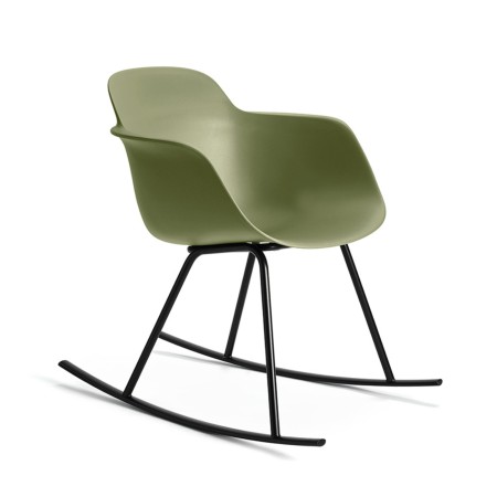 Fauteuil à bascule moderne en plastique et métal – Sicla