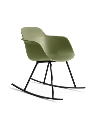Fauteuil à bascule moderne en plastique et métal – Sicla