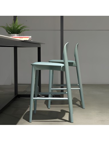 Tabouret de cuisine en bois avec assise tissu – HARMO Kitchen Stool