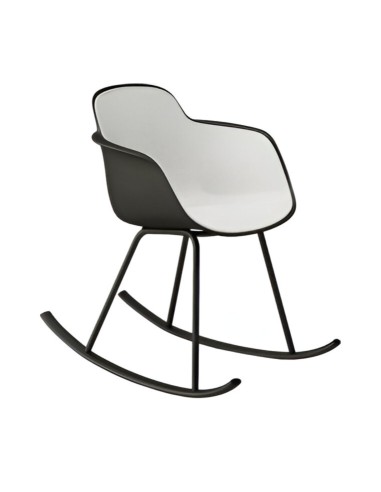 Chaise à bascule avec assise en tissu rembourrée – Sicla