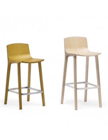 Chaise haute de bar en chêne design scandinave - modèle Seame