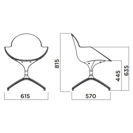 Mobilier d’accueil pivotant avec coussin rembourré – Cookie 2