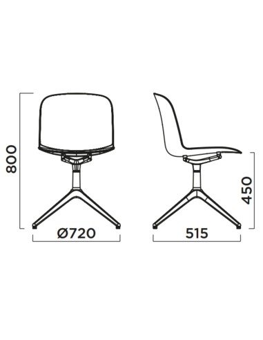 Mobilier de réunion pivotant avec piètement étoile – Relief