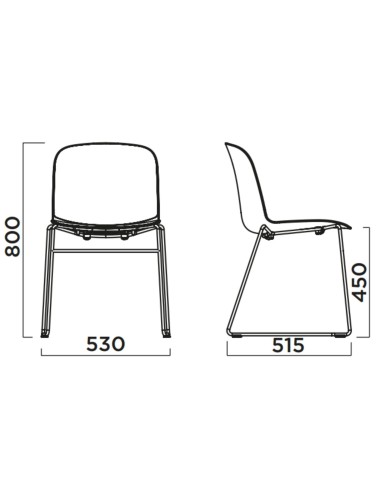 Chaise ergonomique à base métallique – Relief