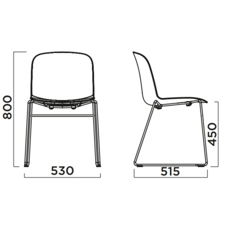 Chaise ergonomique à base métallique – Relief
