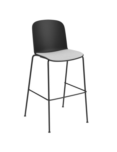 Tabouret haut Relief avec assise tissu rembourrée