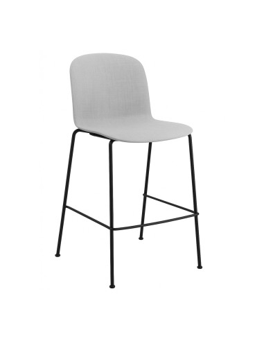Chaise haute 64 cm en tissu avec piètement fin noir – Relief Kitchen