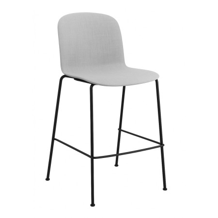 Chaise haute 64 cm en tissu avec piètement fin noir – Relief Kitchen