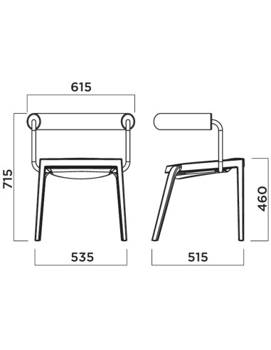 Dimensions Chaise BI 20s 
