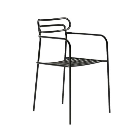 	Chaise d'extérieur en acier avec accoudoirs - modèle Uti