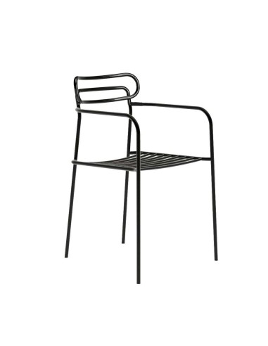 	Chaise d'extérieur en acier avec accoudoirs - modèle Uti