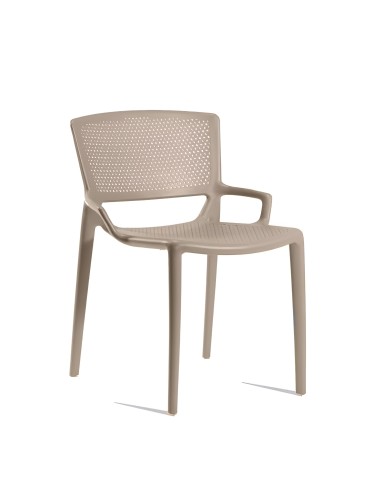 Chaise de jardin en plastique beige - style aéré Fiorellina