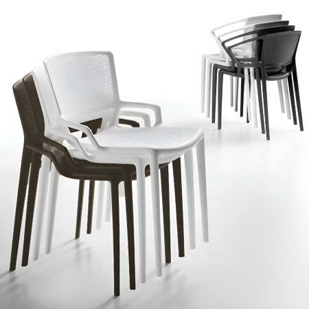 Chaise empilable en plastique - modèle Fiorellina