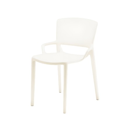 Chaise Fiorellina en blanc - dossier plein design minimaliste