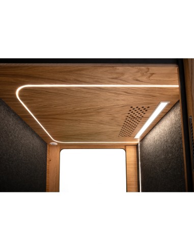 cabine acoustique  avec lumière LED en bandeau