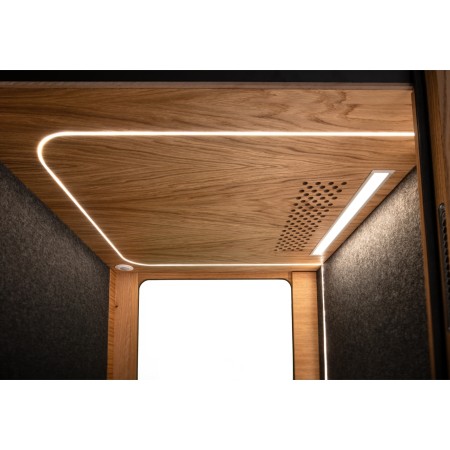 cabine acoustique  avec lumière LED en bandeau