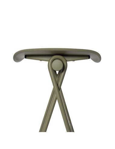 Assise du tabouret de bar Flip - plastique vert pour un confort pratique
