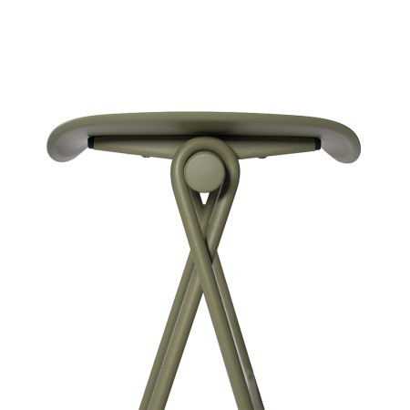 Assise du tabouret de bar Flip - plastique vert pour un confort pratique