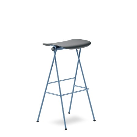 Tabouret de cuisine pieds en acier bleu - design simple, coloré et confortable Flip