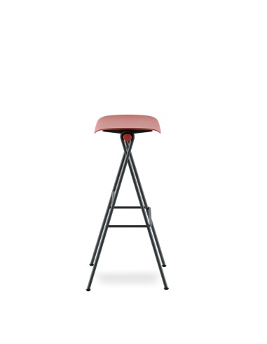 Tabouret de cuisine rouge en acier - confort pratique et simple Flip
