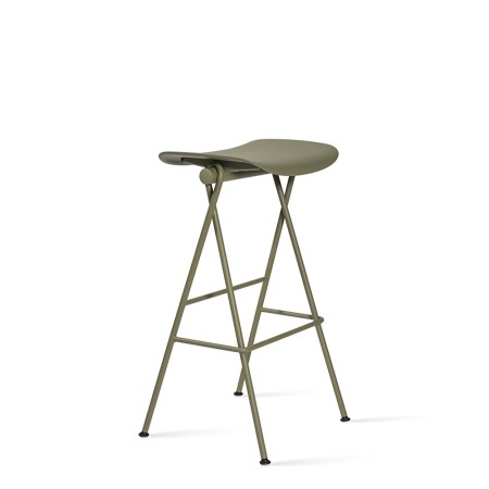 Tabouret de cuisine en acier avec assise en plastique - bar et coworking Flip
