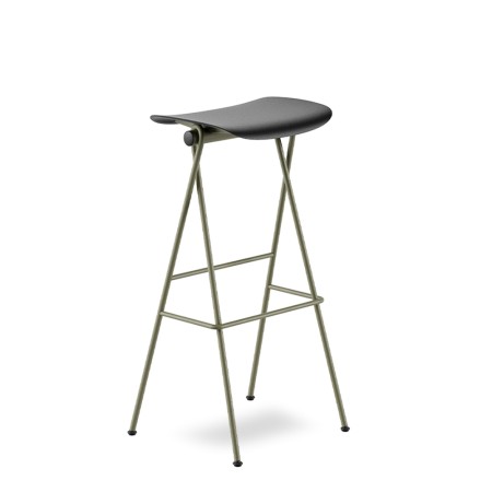 Assise de restauration en vert - acier pratique et léger hauteur bar Flip