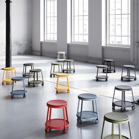 nuancier couleurs pour tabouret ROUND&ROLL assise plastique