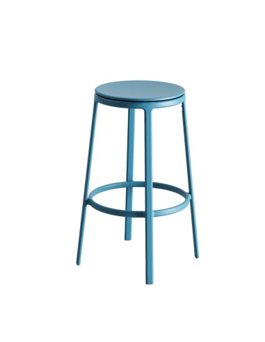	Tabouret de cuisine en bleu turquoise - espaces extérieurs - ROUND&ROUND