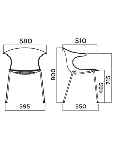 Dimensions Chaise Loop Mono outdoor