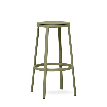 Tabouret haut ROUND&ROUND rouge brique circulaire 2