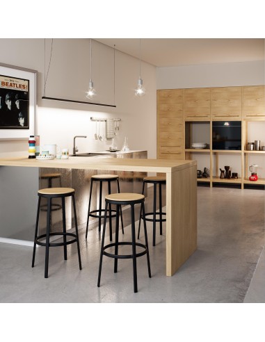 Tabouret ROUND&ROUND en bois - cuisine et bar moderne et chaleureux