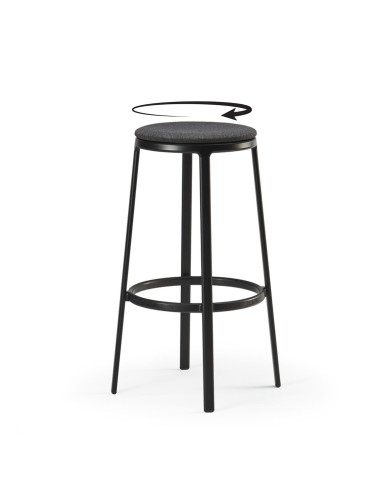 Tabouret rotatif assise en tissu - confort sophistiqué ROUND&ROUND